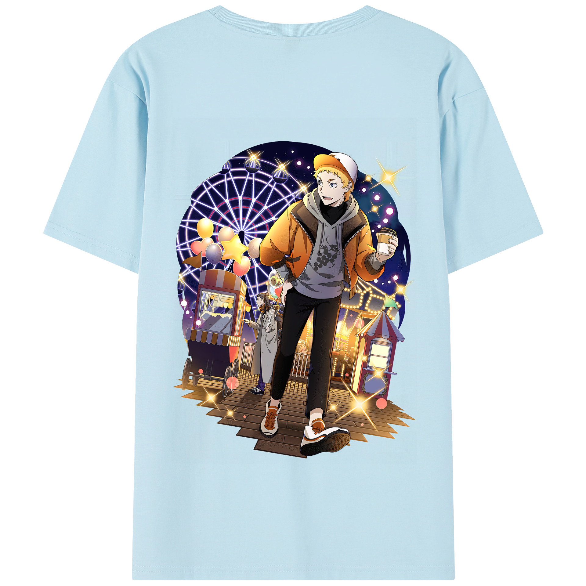 （画像用） 文豪ストレイドッグス Bungo Stray Dogs 綿100％半袖Tシャツ（背面プリント）